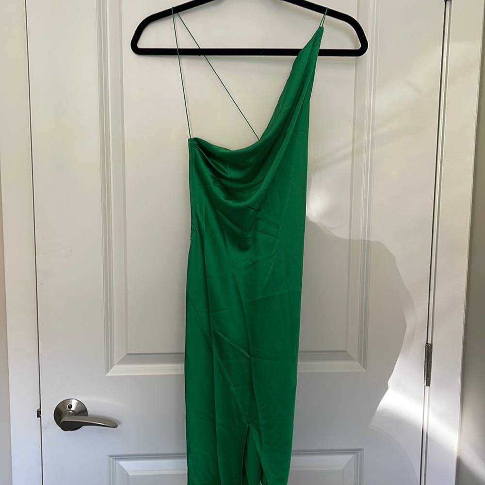 12th tribe mini dress, green, polyester